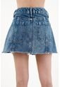 Falda Corta En Denim Azul Para Mujer de Tennis