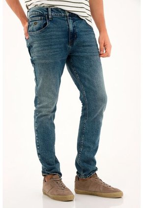 Tennis Jean Nudy Tiro Medio Clásico Azul Para Hombre