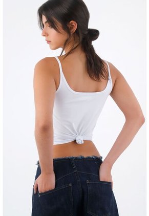 Tennis Camiseta De Tiras Blanca Para Mujer