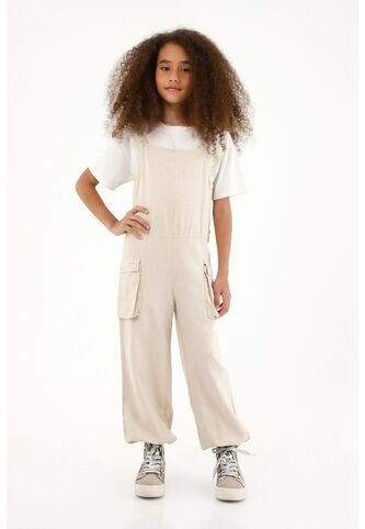 Overall Largo Color Crudo Para Niña Tennis