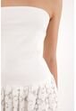 Tennis Vestido Corto Strapless Crudo Con Textura Suave Para Mujer de Tennis