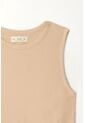 Tennis Camiseta Crop Manga Sisa Café De Silueta Amplia Para Mujer de Tennis