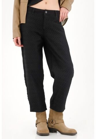 Tennis Pantalón Horseshoe Tiro Medio Negro Para Mujer Tennis