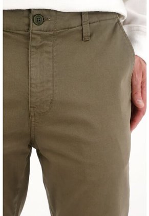 Tennis Pantalón Chino Verde De Ajuste Cómodo Para Hombre