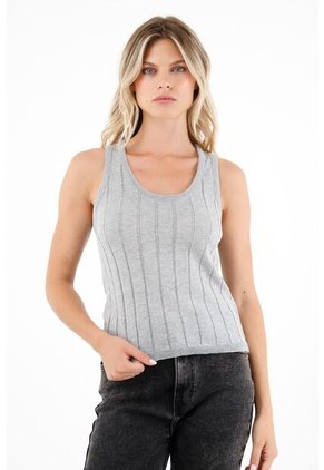 Tennis Camiseta Gris Manga Sisa Para Mujer