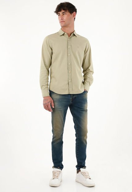 Jean Azul Tono Medio Skinny Para Hombre