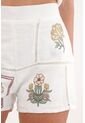 Tennis Bermuda Tradicional Corta Con Estampados Localizados Para Mujer de Tennis