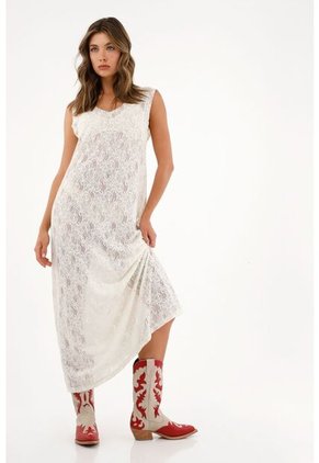 Tennis Vestido Largo En Encaje Para Mujer