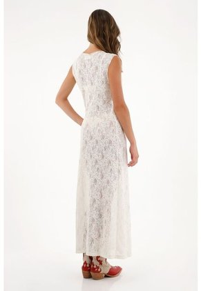 Tennis Vestido Largo En Encaje Para Mujer