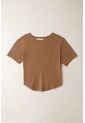 Tennis Camiseta Con Corte Tipo Corsé Café Para Mujer de Tennis