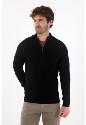 Tennis Buzo De Cuello Alto Negro Para Hombre
