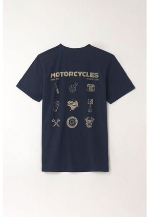 Tennis Camiseta Básica Azul Con Diseño Limpio Para Hombre