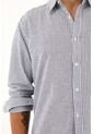 Tennis Camisa Azul Oscuro A Rayas Manga Larga Para Hombre de Tennis