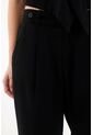 Tennis Pantalón De Tela Fluida Semi Ajustada Negro Para Mujer de Tennis