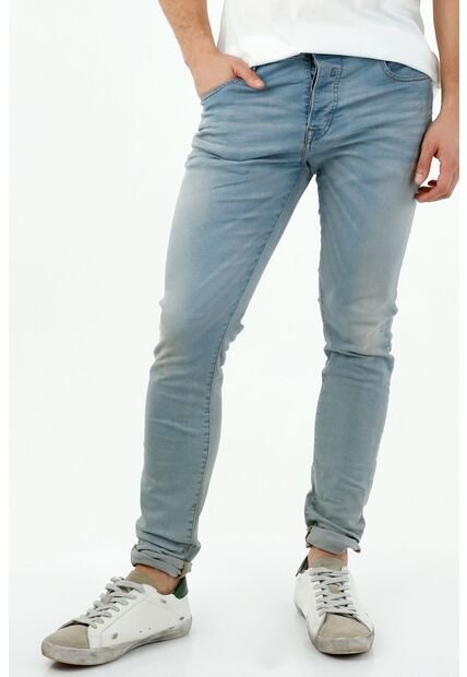 Jean Para Hombre Tennis, Jeans Super Skinny Plano Cintura Con Pretina