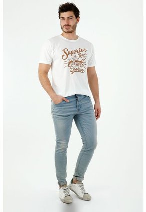 Jean Para Hombre Tennis, Jeans Super Skinny Plano Cintura Con Pretina