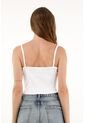 Tennis Camiseta Tipo Crop Blanca Para Mujer de Tennis
