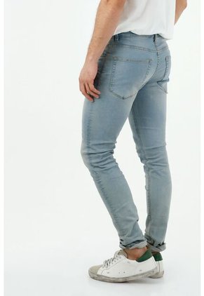 Jean Para Hombre Tennis, Jeans Super Skinny Plano Cintura Con Pretina