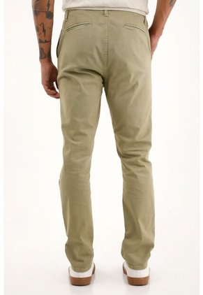 Tennis Pantalón Tipo Chino Verde Con Caída Natural Para Hombre
