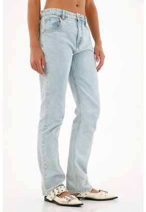 Tennis Jean Recto Tiro Alto Con Tela Especial Para Mujer