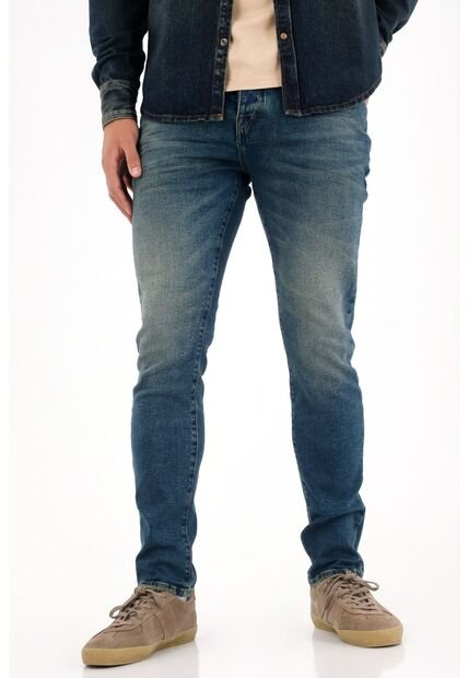 Tennis Jean Skinny Cinco Bolsillos Azul Para Hombre