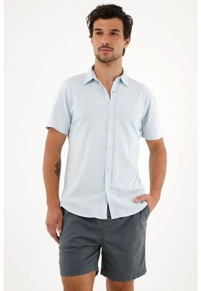 Camiseta Azul En 100% Algodón Para Hombre