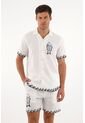 Tennis Camisa Manga Corta Con Estampado Localizado Crudo Para Hombre de Tennis