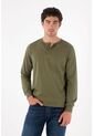 Tennis Camiseta De Manga Larga Verde Para Hombre de Tennis