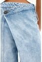 Tennis Jean Wide Leg Asimétrico De Tiro Bajo Para Mujer de Tennis