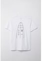 Tennis Camiseta Manga Corta Estampada Blanca De Ajuste Cómodo Para Hombre de Tennis