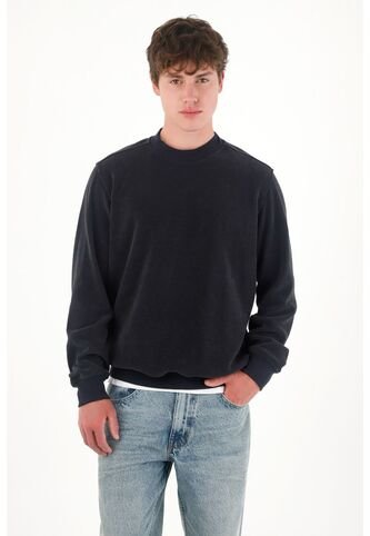 Buzo Cuello Redondo En Tela Afelpada Azul Para Hombre Tennis