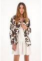 Tennis Chaqueta Cow Print De Botones Para Mujer de Tennis