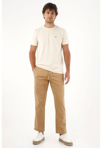 Tennis Pantalón En Dril Clásico Crudo Con Textura Suave Para Hombre Tennis