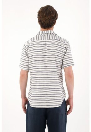 Tennis Camisa Tipo Bowling Preteñida A Rayas Para Hombre