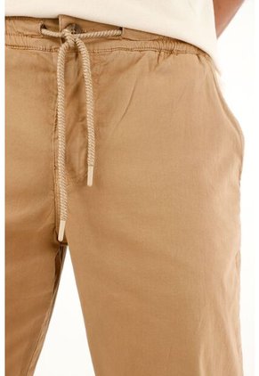 Tennis Pantalón En Dril Clásico Crudo Con Textura Suave Para Hombre