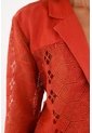 Chaqueta Roja Tipo Blazer Para Mujer de Tennis