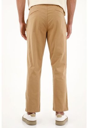 Tennis Pantalón En Dril Clásico Crudo Con Textura Suave Para Hombre