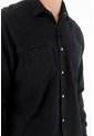 Tennis Camisa En Dril Liviano Manga Larga Negra Para Hombre de Tennis