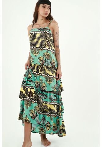 Vestido  Para Mujer Tennis, Vestidos Larga Estampado Orquídea Y Colibrí Turquesa Vestido  Para Mujer Tennis, Vestidos Larga Estampado Orquídea Y Colibrí Turquesa   VERDE XL Tennis