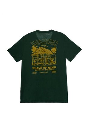 Camiseta Verde Estampada Para Hombre