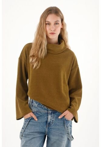 Buzo En Corduroy Amplio Verde Para Mujer Tennis