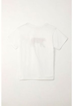 Tennis Camiseta Estampada Cuello Redondo Blanca Para Mujer