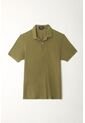 Tennis Polo Verde Con Raqueta Multicolor De Silueta Amplia Para Hombre de Tennis