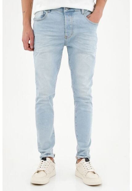Tennis Jean Super Skinny Lavado Claro Para Hombre