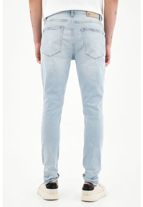 Tennis Jean Super Skinny Lavado Claro Para Hombre
