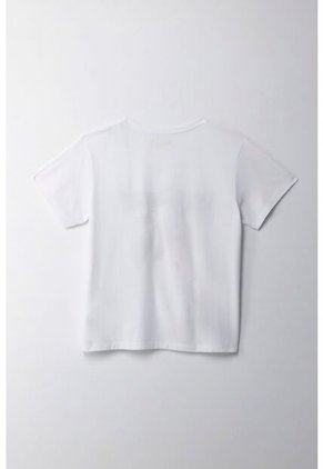 Tennis Camiseta Básica Estampada Blanca Con Acabado Liso Para Mujer