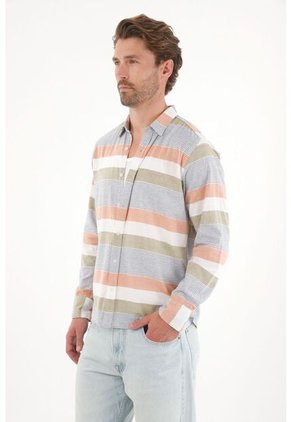 Tennis Camisa Con Diseño A Rayas Multicolor Para Hombre