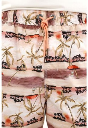 Tennis Pantaloneta De Baño Con Estampado De Palmeras De Silueta Amplia Para Hombre
