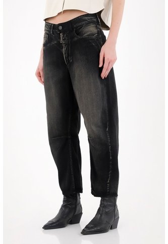 Tennis Jean Horseshoe Tiro Medio Negro Para Mujer Tennis
