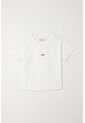 Camiseta Básica Estampada Blanca Para Niña de Tennis